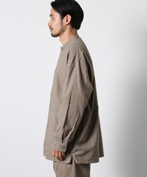 JOURNAL STANDARD J.S HOMESTEAD(ジャーナルスタンダードホームステッド)の「【j.s.homestead】SHEETING PAJAMA シャツ(シャツ/ブラウス・メンズ・グレー/アイボリー/スミクロ・MEDIUM/LARGE)」の6枚目の写真