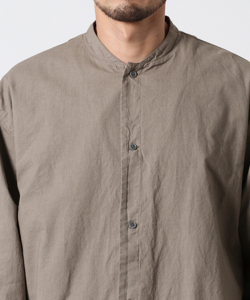 JOURNAL STANDARD J.S HOMESTEAD(ジャーナルスタンダードホームステッド)の「【j.s.homestead】SHEETING PAJAMA シャツ(シャツ/ブラウス・メンズ・グレー/アイボリー/スミクロ・MEDIUM/LARGE)」の8枚目の写真