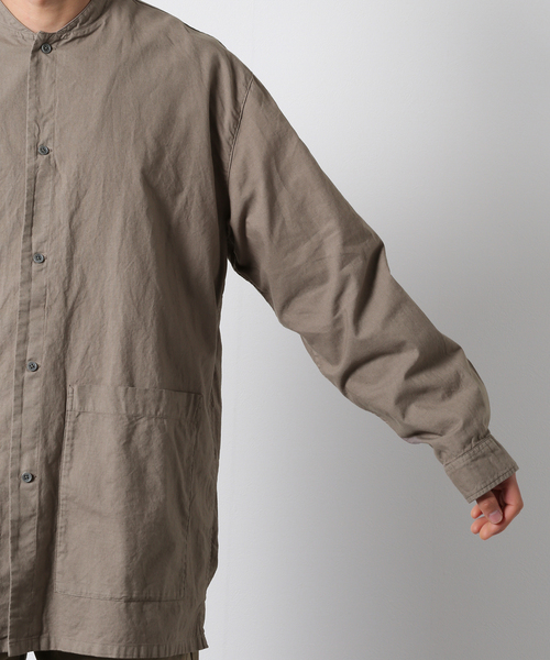 JOURNAL STANDARD J.S HOMESTEAD(ジャーナルスタンダードホームステッド)の「【j.s.homestead】SHEETING PAJAMA シャツ(シャツ/ブラウス・メンズ・グレー/アイボリー/スミクロ・MEDIUM/LARGE)」の10枚目の写真