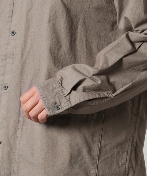 JOURNAL STANDARD J.S HOMESTEAD(ジャーナルスタンダードホームステッド)の「【j.s.homestead】SHEETING PAJAMA シャツ(シャツ/ブラウス・メンズ・グレー/アイボリー/スミクロ・MEDIUM/LARGE)」の11枚目の写真