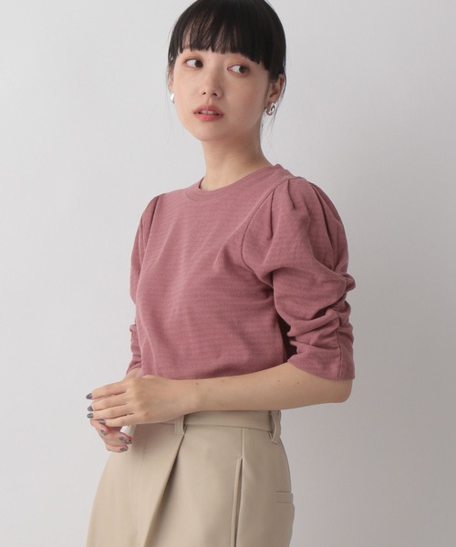 LOWRYS FARM(ローリーズファーム)の「ハニカムパワショル5S 278723(Tシャツ/カットソー・レディース・オフホワイト/ブラック/ブラウン/ブルー/ピンク・FREE)」の5枚目の写真
