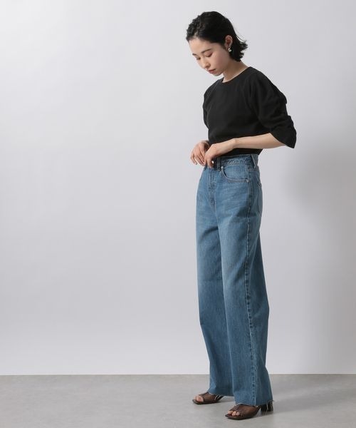 LOWRYS FARM(ローリーズファーム)の「ハニカムパワショル5S 278723(Tシャツ/カットソー・レディース・オフホワイト/ブラック/ブラウン/ブルー/ピンク・FREE)」の10枚目の写真