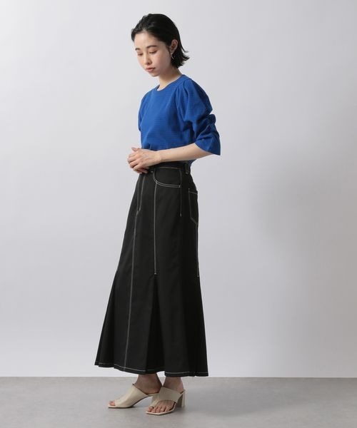 LOWRYS FARM(ローリーズファーム)の「ハニカムパワショル5S 278723(Tシャツ/カットソー・レディース・オフホワイト/ブラック/ブラウン/ブルー/ピンク・FREE)」の12枚目の写真