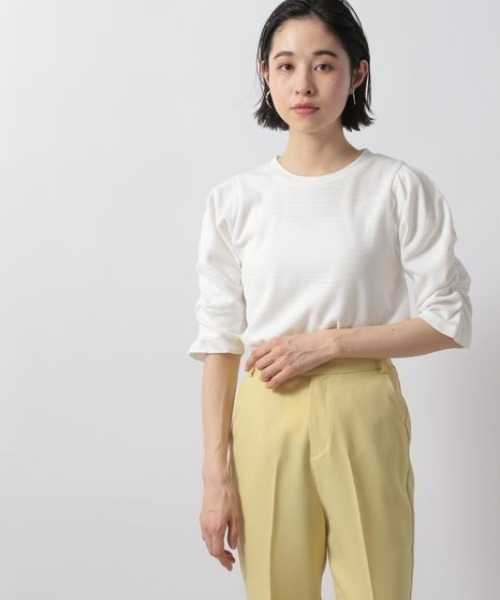 LOWRYS FARM(ローリーズファーム)の「ハニカムパワショル5S 278723(Tシャツ/カットソー・レディース・オフホワイト/ブラック/ブラウン/ブルー/ピンク・FREE)」の15枚目の写真