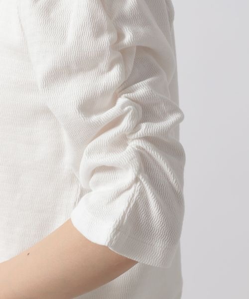 LOWRYS FARM(ローリーズファーム)の「ハニカムパワショル5S 278723(Tシャツ/カットソー・レディース・オフホワイト/ブラック/ブラウン/ブルー/ピンク・FREE)」の9枚目の写真