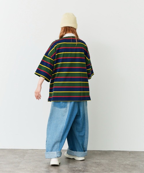 セール】半袖ボーダーラガーシャツ（シャツ/ブラウス）｜U.S. POLO