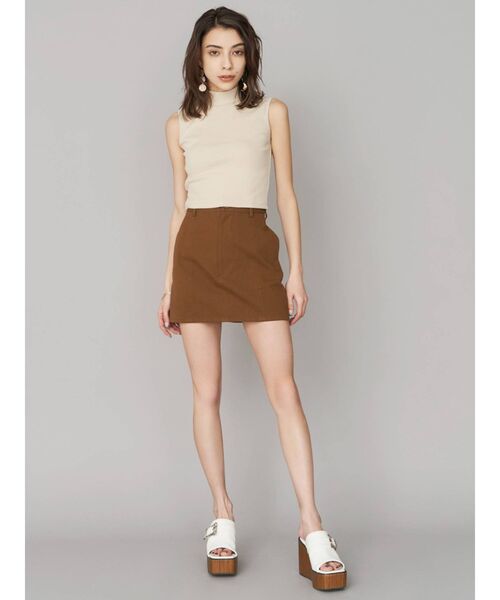 EVRIS（エヴリス）の「ツイルミニスカート（スカート・レディース・ブラック/ブラウン/アイボリー・SMALL/MEDIUM）」の10枚目の写真