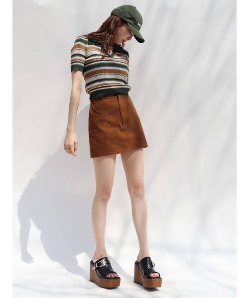 EVRIS（エヴリス）の「ツイルミニスカート（スカート・レディース・ブラック/ブラウン/アイボリー・SMALL/MEDIUM）」の13枚目の写真