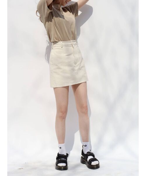 EVRIS（エヴリス）の「ツイルミニスカート（スカート・レディース・ブラック/ブラウン/アイボリー・SMALL/MEDIUM）」の17枚目の写真