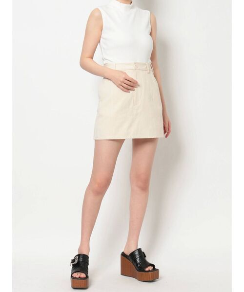 EVRIS（エヴリス）の「ツイルミニスカート（スカート・レディース・ブラック/ブラウン/アイボリー・SMALL/MEDIUM）」の6枚目の写真