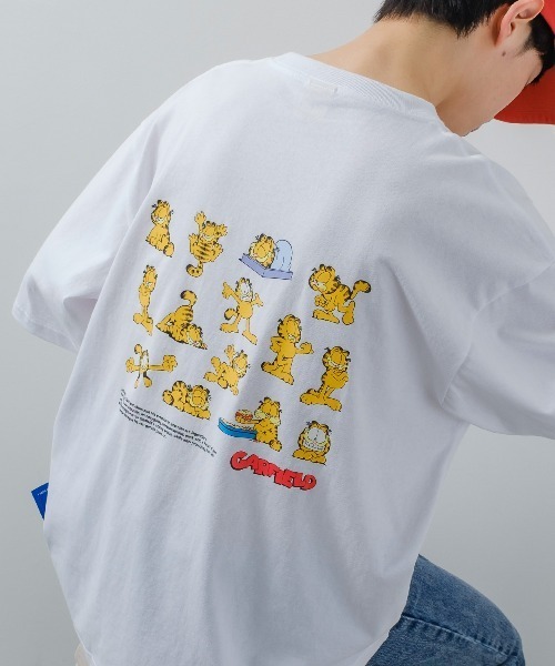 B ONE SOUL（ビーワンソウル）の「【Sequence by B ONE SOUL × GARFIELD】ポーズ バリエーション バックプリント Tシャツ（Tシャツ/カットソー・メンズ・ホワイト/イエロー/チョコ・LARGE/MEDIUM）」の2枚目の写真
