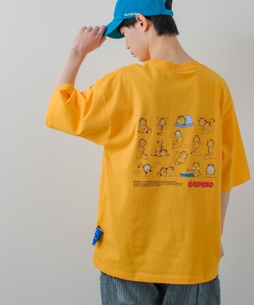 B ONE SOUL（ビーワンソウル）の「【Sequence by B ONE SOUL × GARFIELD】ポーズ バリエーション バックプリント Tシャツ（Tシャツ/カットソー・メンズ・ホワイト/イエロー/チョコ・LARGE/MEDIUM）」の14枚目の写真
