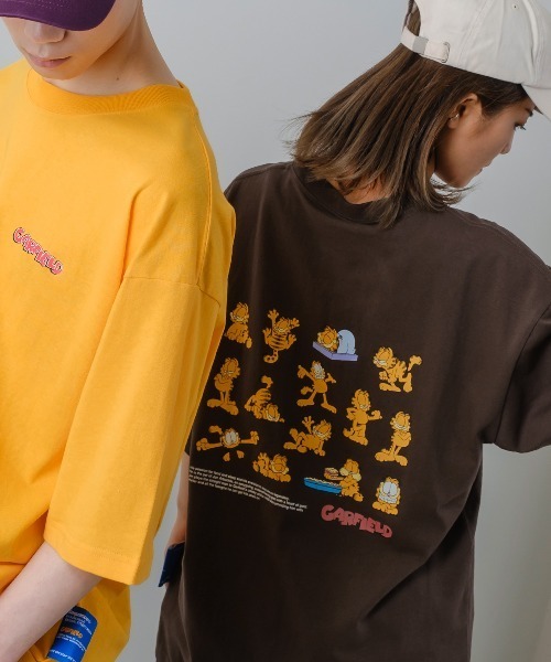 B ONE SOUL（ビーワンソウル）の「【Sequence by B ONE SOUL × GARFIELD】ポーズ バリエーション バックプリント Tシャツ（Tシャツ/カットソー・メンズ・ホワイト/イエロー/チョコ・LARGE/MEDIUM）」の10枚目の写真