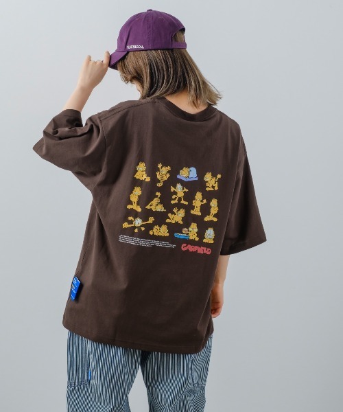 B ONE SOUL（ビーワンソウル）の「【Sequence by B ONE SOUL × GARFIELD】ポーズ バリエーション バックプリント Tシャツ（Tシャツ/カットソー・メンズ・ホワイト/イエロー/チョコ・LARGE/MEDIUM）」の16枚目の写真