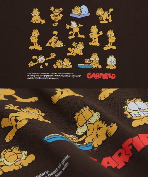 B ONE SOUL（ビーワンソウル）の「【Sequence by B ONE SOUL × GARFIELD】ポーズ バリエーション バックプリント Tシャツ（Tシャツ/カットソー・メンズ・ホワイト/イエロー/チョコ・LARGE/MEDIUM）」の18枚目の写真