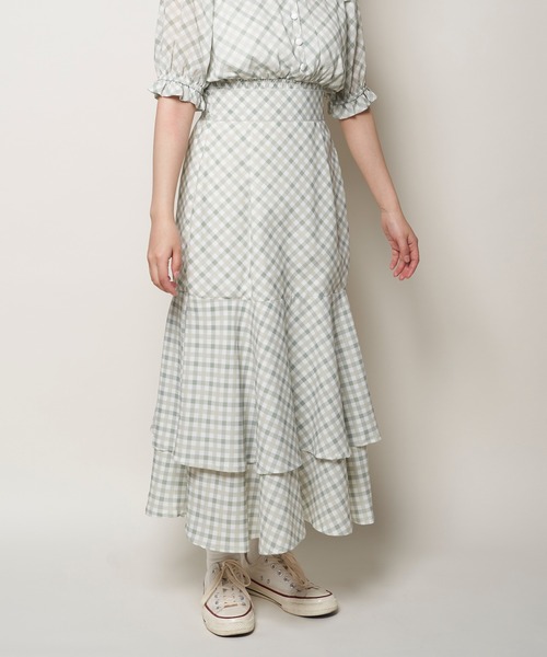 paravion(パラビオン)の「チェックスカート(スカート・レディース・ブルー/グリーン・ONESIZE)」の5枚目の写真