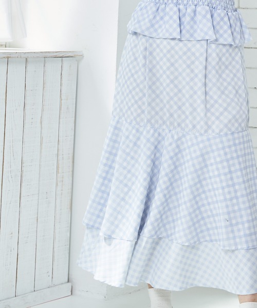 paravion(パラビオン)の「チェックスカート(スカート・レディース・ブルー/グリーン・ONESIZE)」の12枚目の写真