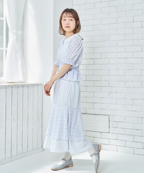 paravion(パラビオン)の「チェックスカート(スカート・レディース・ブルー/グリーン・ONESIZE)」の17枚目の写真