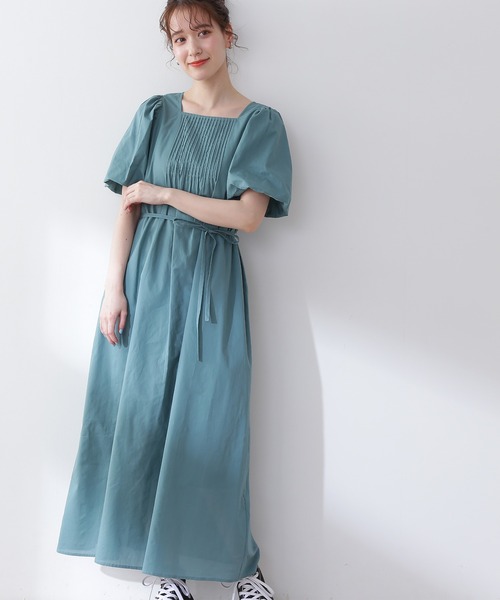 N.(N. Natural Beauty Basic)(エヌエヌナチュラルビューティーベーシック)の「【S Size Line】コットンローンフロントピンタックワンピース(ワンピース・レディース・ブラック/レッド/ピンク/グリーン・SMALL/MEDIUM)」の3枚目の写真