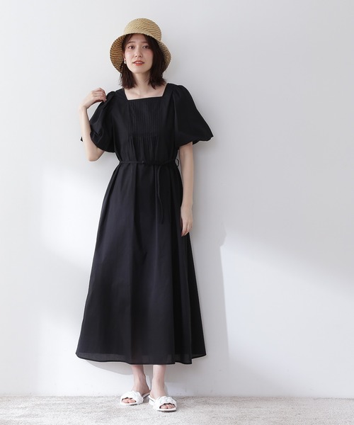 N.(N. Natural Beauty Basic)(エヌエヌナチュラルビューティーベーシック)の「【S Size Line】コットンローンフロントピンタックワンピース(ワンピース・レディース・ブラック/レッド/ピンク/グリーン・SMALL/MEDIUM)」の9枚目の写真