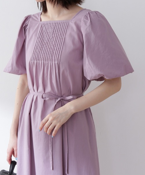 N.(N. Natural Beauty Basic)(エヌエヌナチュラルビューティーベーシック)の「【S Size Line】コットンローンフロントピンタックワンピース(ワンピース・レディース・ブラック/レッド/ピンク/グリーン・SMALL/MEDIUM)」の8枚目の写真