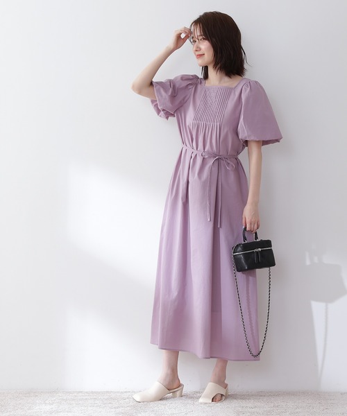 N.(N. Natural Beauty Basic)(エヌエヌナチュラルビューティーベーシック)の「【S Size Line】コットンローンフロントピンタックワンピース(ワンピース・レディース・ブラック/レッド/ピンク/グリーン・SMALL/MEDIUM)」の11枚目の写真