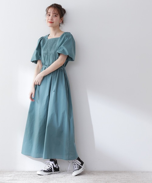 N.(N. Natural Beauty Basic)(エヌエヌナチュラルビューティーベーシック)の「【S Size Line】コットンローンフロントピンタックワンピース(ワンピース・レディース・ブラック/レッド/ピンク/グリーン・SMALL/MEDIUM)」の7枚目の写真