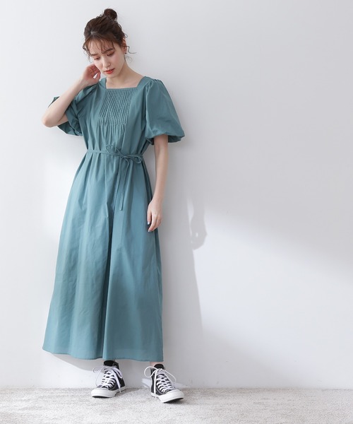 N.(N. Natural Beauty Basic)(エヌエヌナチュラルビューティーベーシック)の「【S Size Line】コットンローンフロントピンタックワンピース(ワンピース・レディース・ブラック/レッド/ピンク/グリーン・SMALL/MEDIUM)」の14枚目の写真