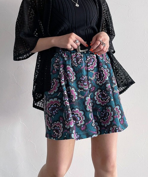 PAGEBOY（ページボーイ）の「モードアロハショートパンツ（その他パンツ・レディース・オフホワイト/ターコイズブルー/パープル系その他・FREE）」の3枚目の写真