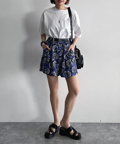 PAGEBOY（ページボーイ）の「モードアロハショートパンツ（その他パンツ・レディース・オフホワイト/ターコイズブルー/パープル系その他・FREE）」の12枚目の写真