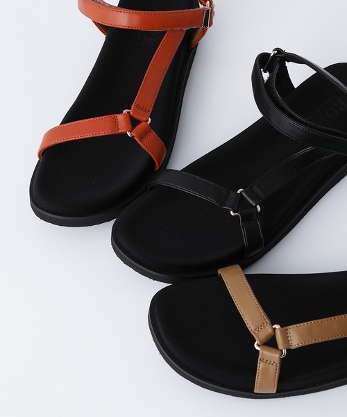 ROPE'（ロペ）の「ナローベルトスポーツサンダル（サンダル・レディース・ブラック/ベージュ/オレンジ・36/37/36.5/37.5）」の10枚目の写真