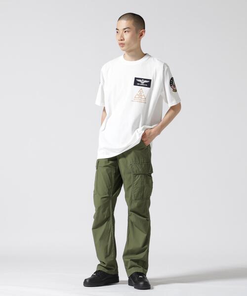 AVIREX（アヴィレックス）の「トップガン パッチ アンド プリント Tシャツ / S/S TOP GUN PATCH-N-PRINT T-SHIRT / アヴィレックス / AVIREX（Tシャツ/カットソー・メンズ・ネイビー/ホワイト・X-LARGE/XX-LARGE/MEDIUM/LARGE）」の5枚目の写真