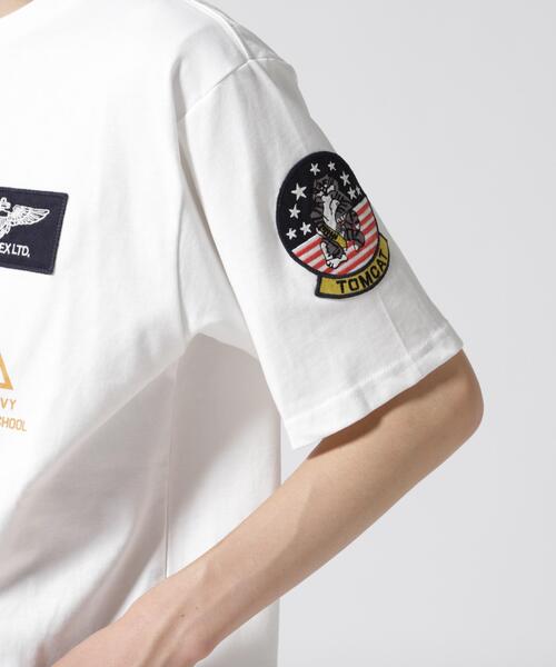 AVIREX（アヴィレックス）の「トップガン パッチ アンド プリント Tシャツ / S/S TOP GUN PATCH-N-PRINT T-SHIRT / アヴィレックス / AVIREX（Tシャツ/カットソー・メンズ・ネイビー/ホワイト・X-LARGE/XX-LARGE/MEDIUM/LARGE）」の6枚目の写真
