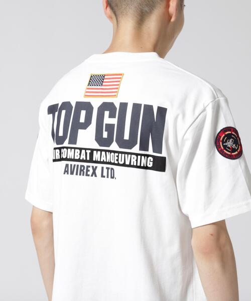 AVIREX（アヴィレックス）の「トップガン パッチ アンド プリント Tシャツ / S/S TOP GUN PATCH-N-PRINT T-SHIRT / アヴィレックス / AVIREX（Tシャツ/カットソー・メンズ・ネイビー/ホワイト・X-LARGE/XX-LARGE/MEDIUM/LARGE）」の8枚目の写真