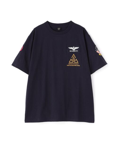 AVIREX（アヴィレックス）の「トップガン パッチ アンド プリント Tシャツ / S/S TOP GUN PATCH-N-PRINT T-SHIRT / アヴィレックス / AVIREX（Tシャツ/カットソー・メンズ・ネイビー/ホワイト・X-LARGE/XX-LARGE/MEDIUM/LARGE）」の15枚目の写真
