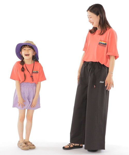 COLEMAN(コールマン)の「【WEB限定】Coleman:<家族おそろい><吸水速乾・UVカット>サンセット プリント TEE(100~150cm)(Tシャツ/カットソー・キッズ・ホワイト/オレンジ・100/110/120/130/140/150)」の7枚目の写真