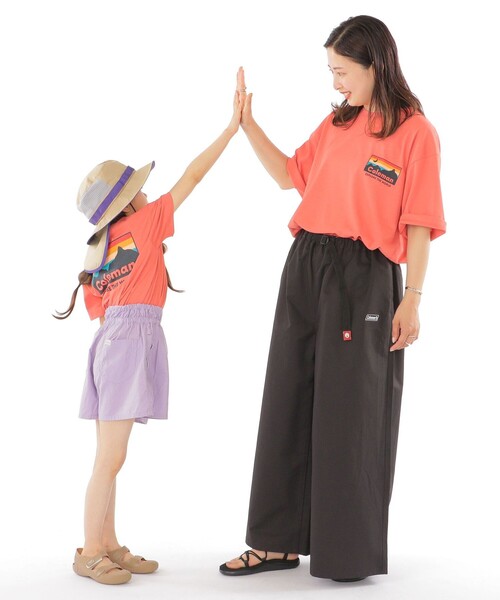 COLEMAN(コールマン)の「【WEB限定】Coleman:<家族おそろい><吸水速乾・UVカット>サンセット プリント TEE(100~150cm)(Tシャツ/カットソー・キッズ・ホワイト/オレンジ・100/110/120/130/140/150)」の9枚目の写真