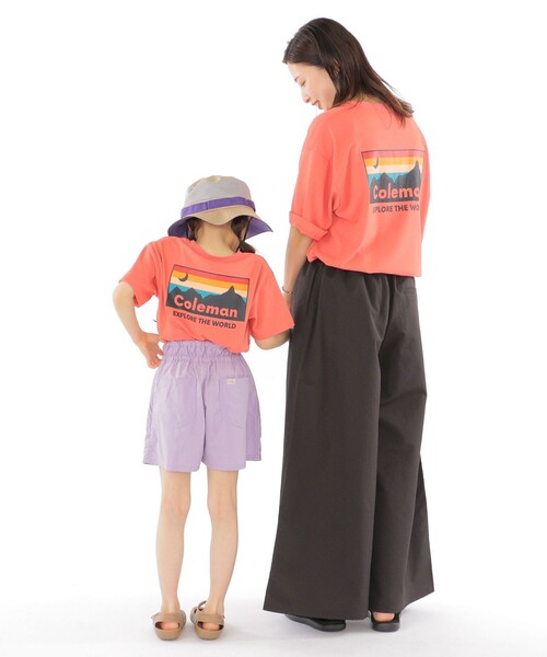 COLEMAN(コールマン)の「【WEB限定】Coleman:<家族おそろい><吸水速乾・UVカット>サンセット プリント TEE(100~150cm)(Tシャツ/カットソー・キッズ・ホワイト/オレンジ・100/110/120/130/140/150)」の12枚目の写真