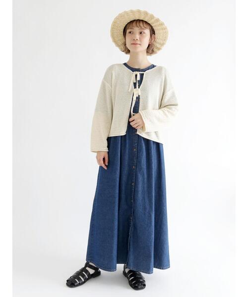 ehka sopo（エヘカソポ）の「デニム切替デザインワンピース（ワンピース・レディース・ブラック/ネイビー/ブルー・ﾌﾘ-）」の19枚目の写真