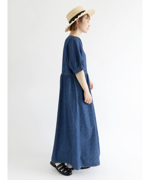ehka sopo（エヘカソポ）の「デニム切替デザインワンピース（ワンピース・レディース・ブラック/ネイビー/ブルー・ﾌﾘ-）」の13枚目の写真