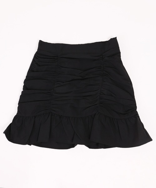 WC（ダブル シー）の「フロントギャザースカート（スカート・レディース・ホワイト/ブラック・FREE）」の4枚目の写真