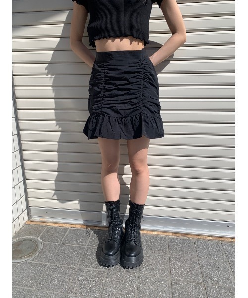 WC（ダブル シー）の「フロントギャザースカート（スカート・レディース・ホワイト/ブラック・FREE）」の14枚目の写真