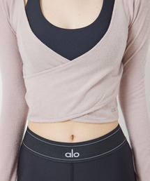 専用のalo クロップ　トップス Alo Yoga（アロヨガ）の「【alo】AMELIA LUXE 長袖クロップドT