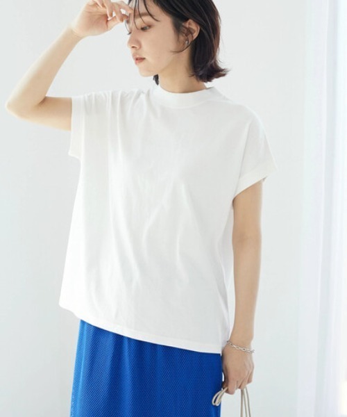 Petit fleur（プチフルール）の「・Petit Fleur モックネックTシャツ（Tシャツ/カットソー・レディース・ブラック/ブラウン/オフホワイト/グリーン・FREE）」の2枚目の写真