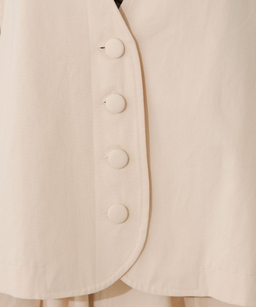 MERLOT（メルロー）の「ノーカラーコットンベスト（ベスト・レディース・ブラック/ブラウン/ナチュラル・FREE）」の6枚目の写真