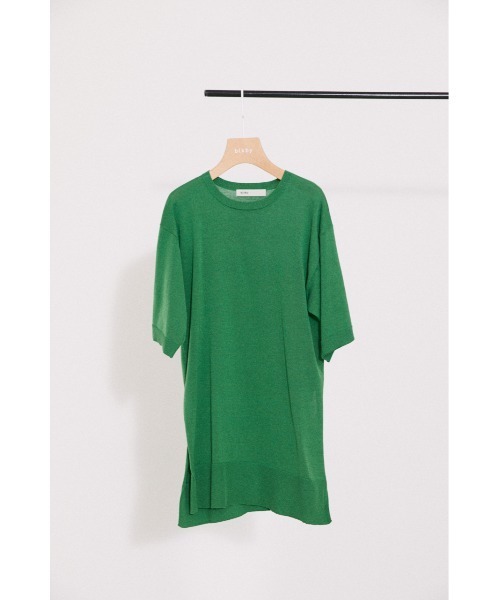 BLACK BY MOUSSY（ブラックバイマウジー）の「cotton washable tops（コットンウォッシャブルトップス）（ニット/セーター・レディース・グリーン/ボルドー/ライトブラック・FREE）」の3枚目の写真