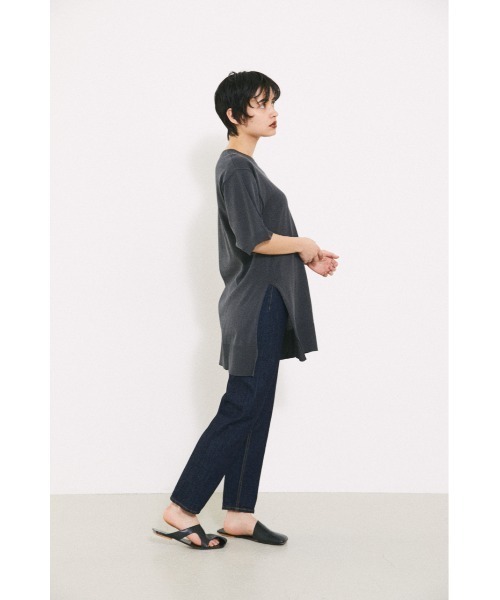 BLACK BY MOUSSY（ブラックバイマウジー）の「cotton washable tops（コットンウォッシャブルトップス）（ニット/セーター・レディース・グリーン/ボルドー/ライトブラック・FREE）」の16枚目の写真