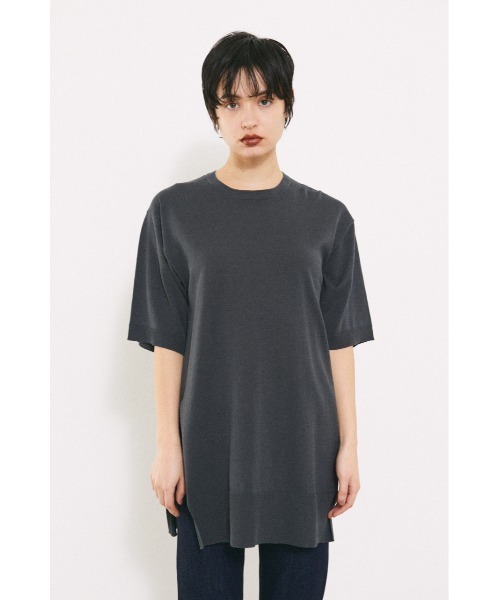 BLACK BY MOUSSY（ブラックバイマウジー）の「cotton washable tops（コットンウォッシャブルトップス）（ニット/セーター・レディース・グリーン/ボルドー/ライトブラック・FREE）」の17枚目の写真