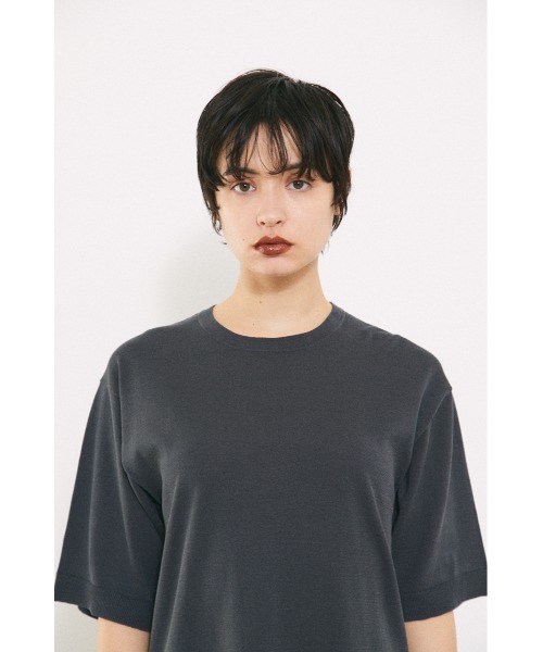 BLACK BY MOUSSY（ブラックバイマウジー）の「cotton washable tops（コットンウォッシャブルトップス）（ニット/セーター・レディース・グリーン/ボルドー/ライトブラック・FREE）」の20枚目の写真