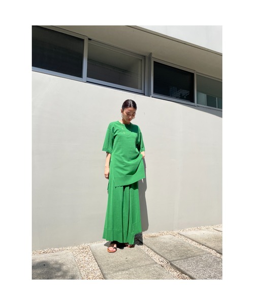 BLACK BY MOUSSY（ブラックバイマウジー）の「cotton washable tops（コットンウォッシャブルトップス）（ニット/セーター・レディース・グリーン/ボルドー/ライトブラック・FREE）」の4枚目の写真